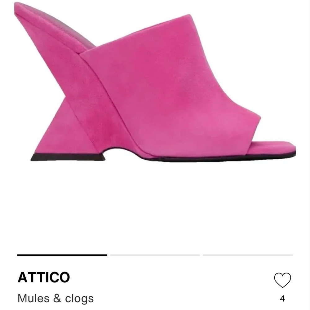 The Attico Fluo Pink Cheope Mule Box